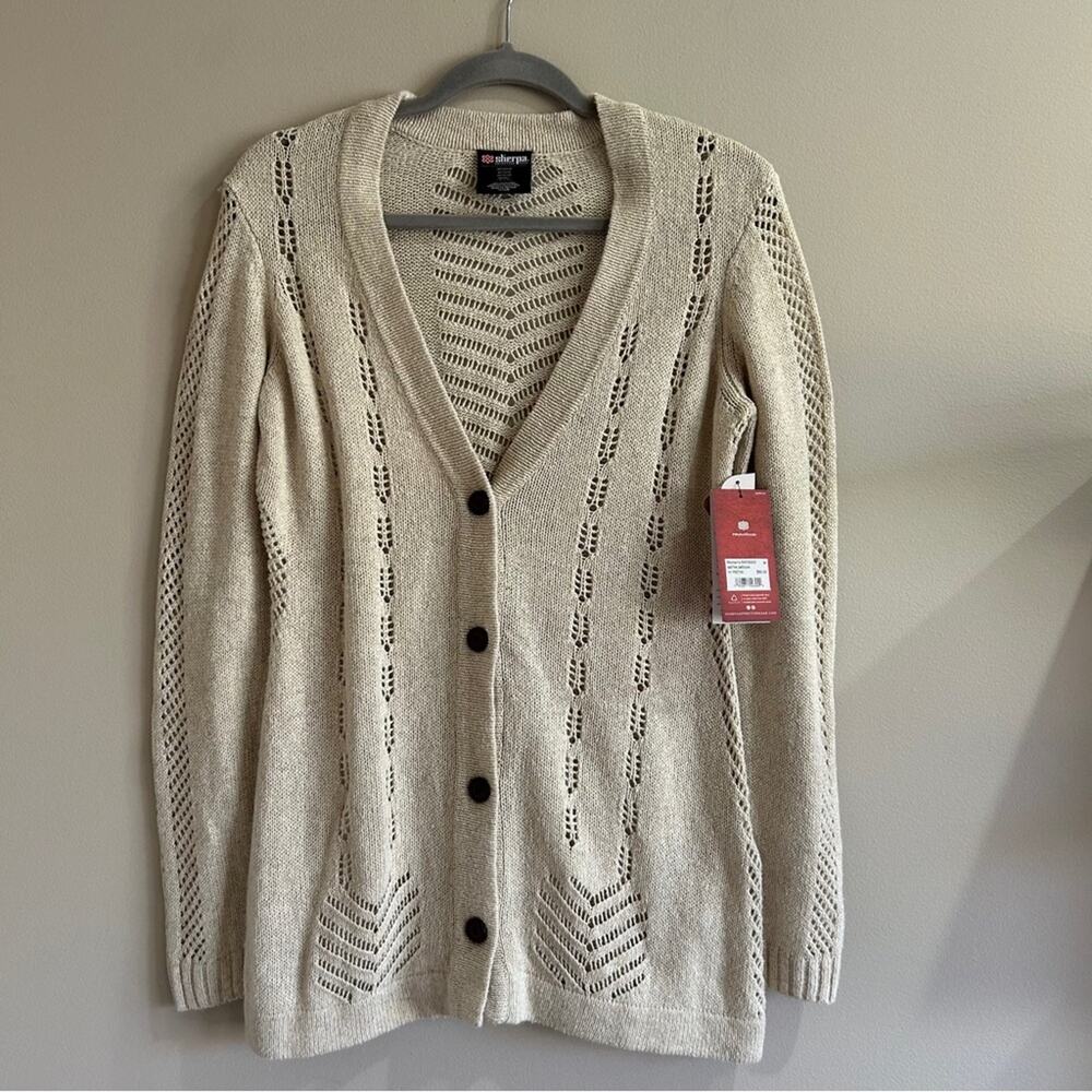 NWT Sherpa Aastha Open Knit Cardigan